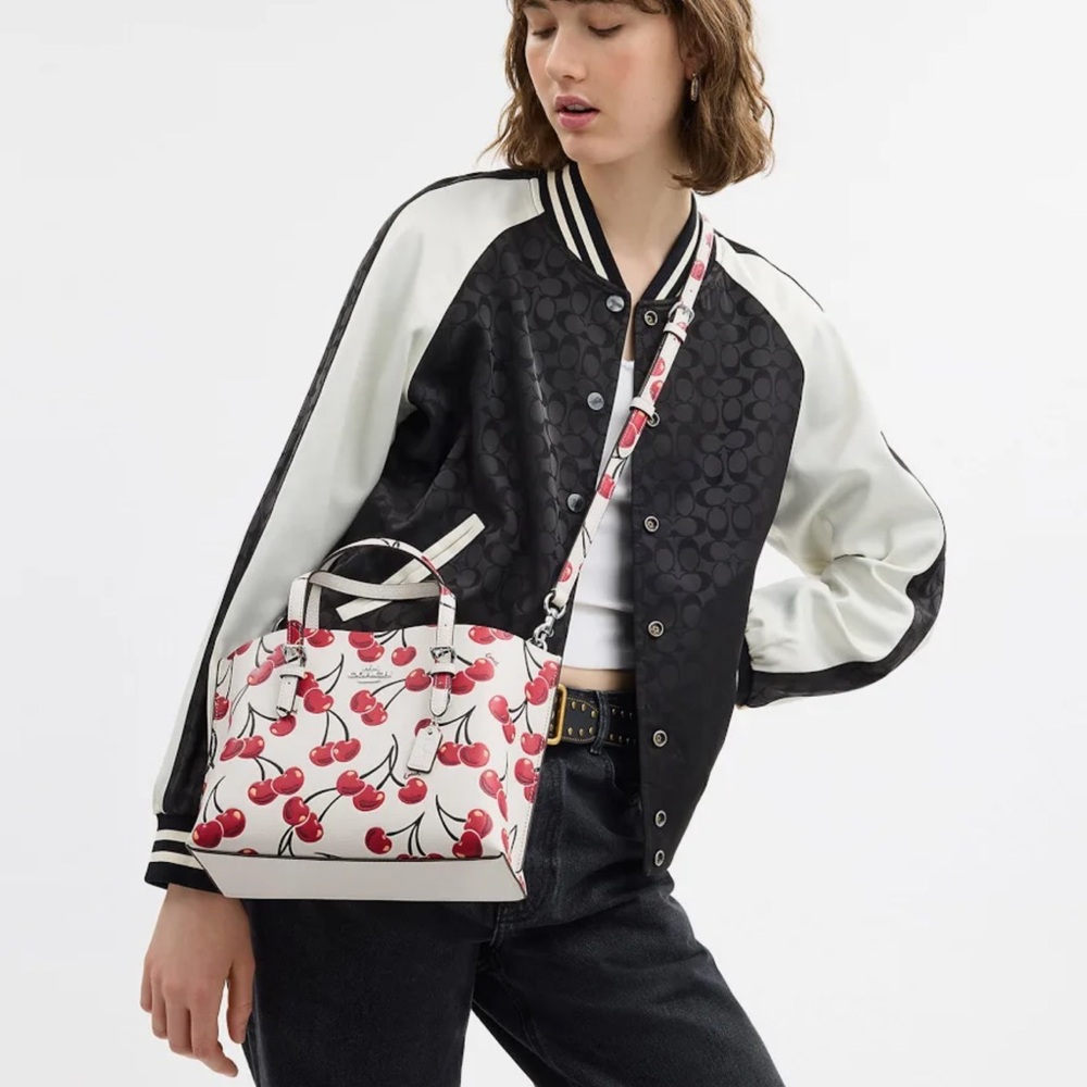 MOLLIE TOTE BAG 25 WITH CHERRY PRINT
Color: SV/Chalk Multi - Picture 11 of 16